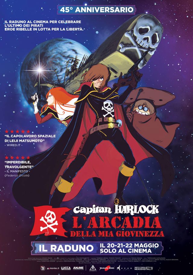 Capitan Harlock. L’arcadia della mia giovinezza – Recensione dell’Anime di nuovo su grande schermo grazie a Nexo Digital